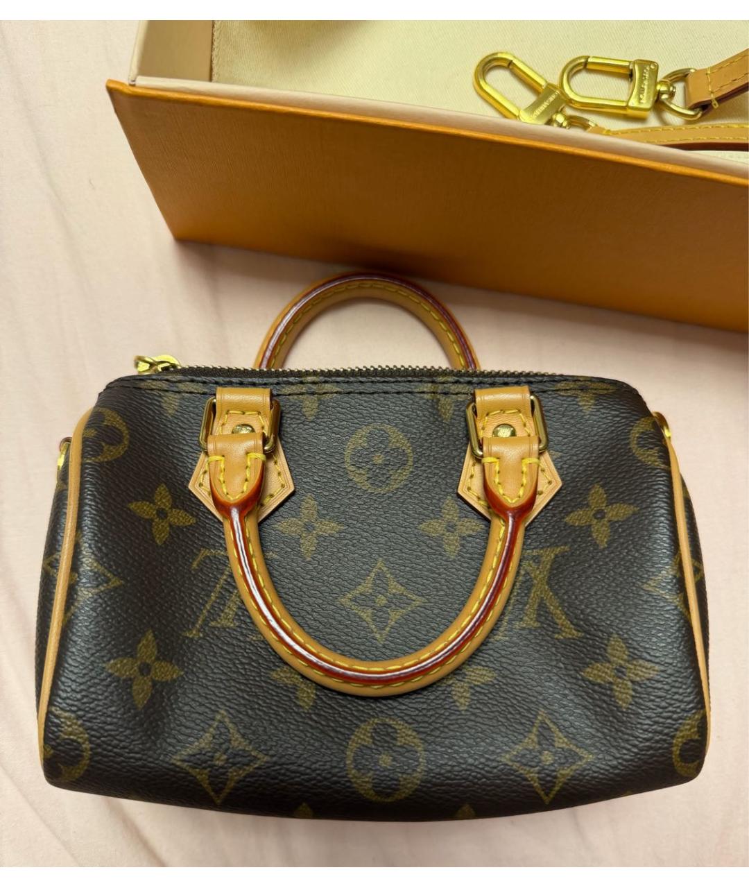 LOUIS VUITTON Коричневая сумка с короткими ручками, фото 7
