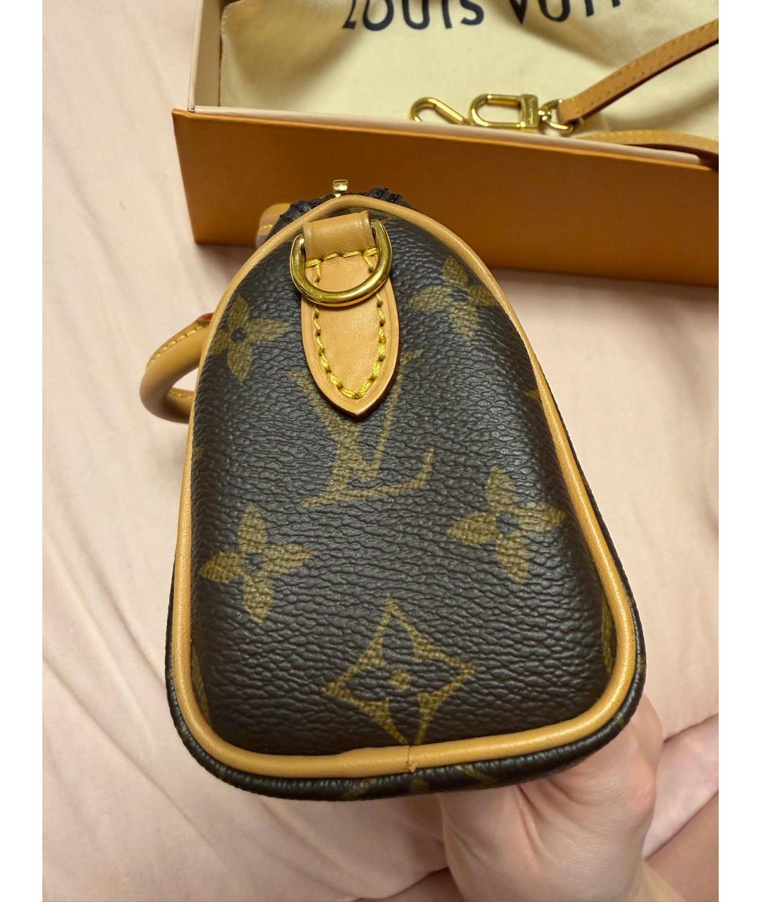 LOUIS VUITTON Коричневая сумка с короткими ручками, фото 5