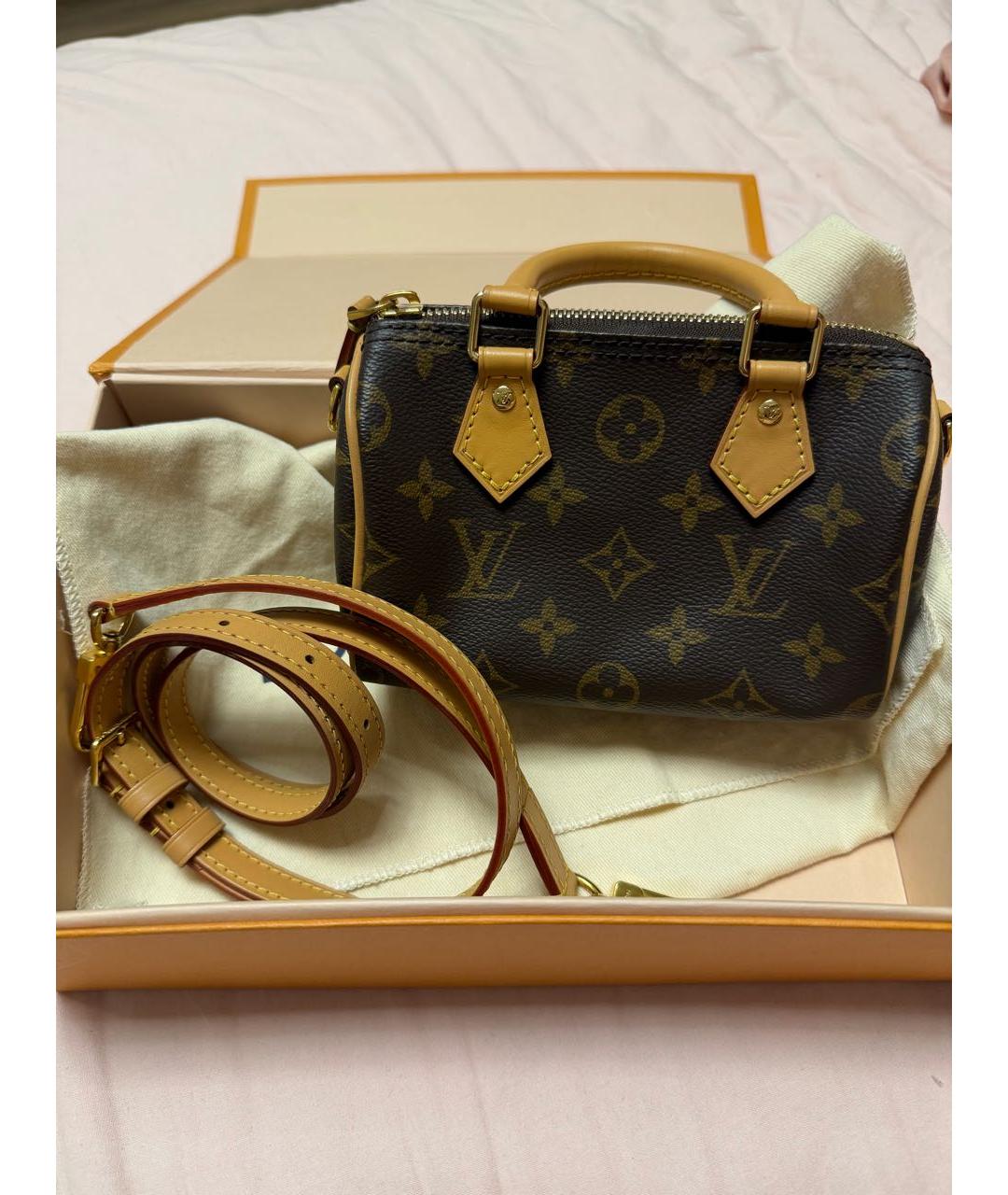 LOUIS VUITTON Коричневая сумка с короткими ручками, фото 2