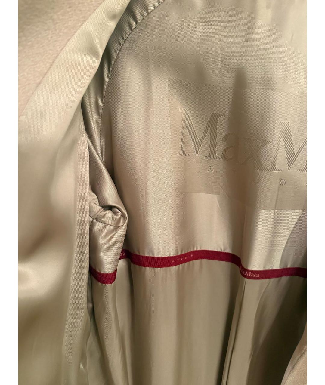MAX MARA STUDIO Бежевое кашемировое пальто, фото 4