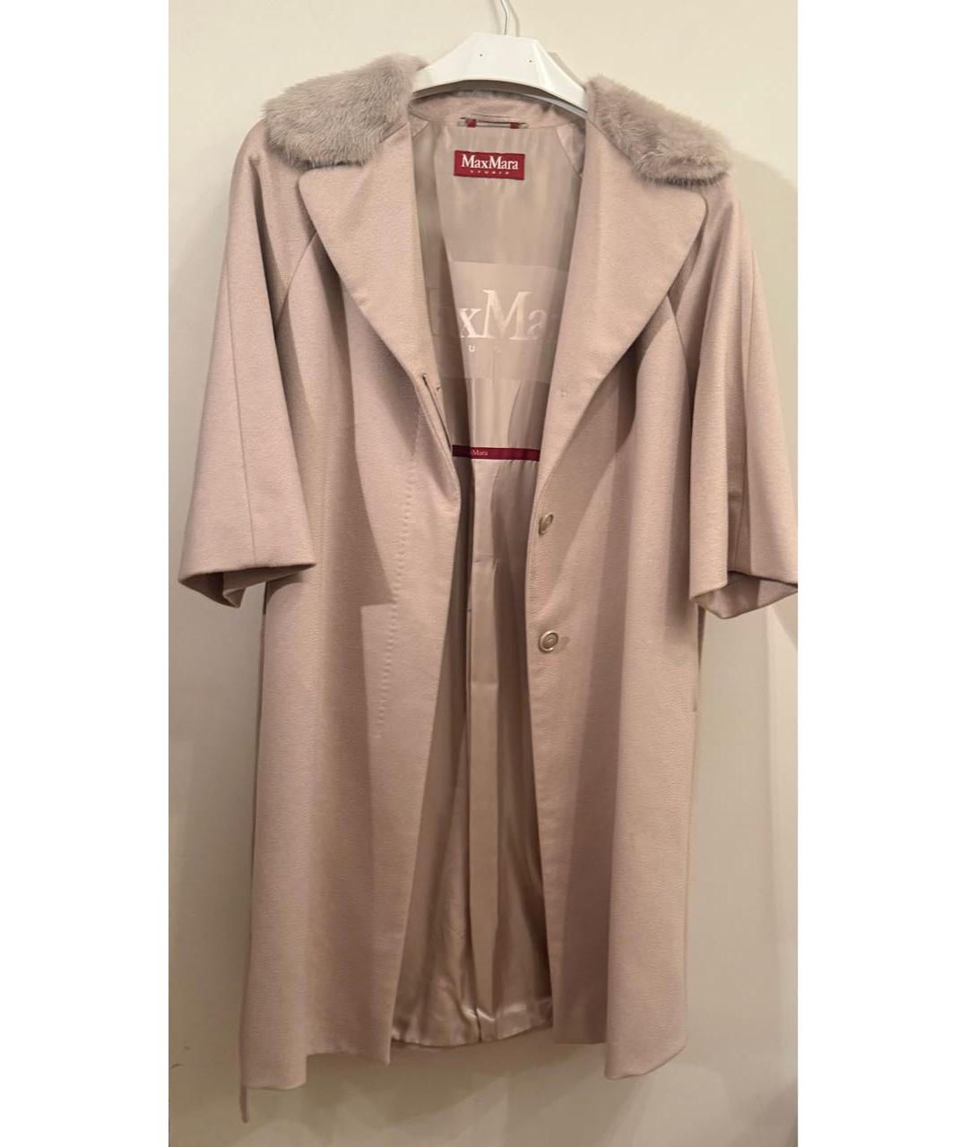 MAX MARA STUDIO Бежевое кашемировое пальто, фото 8