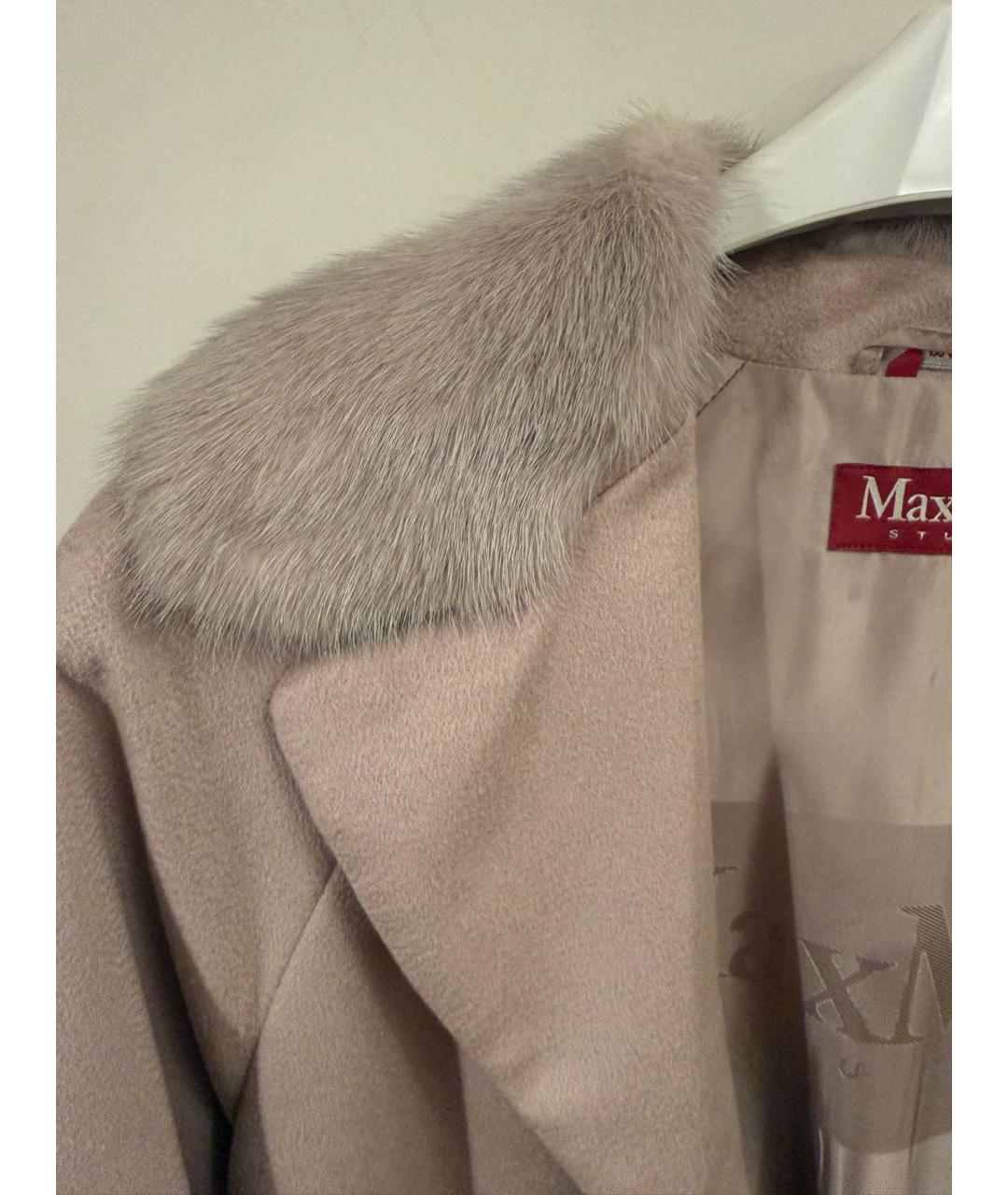 MAX MARA STUDIO Бежевое кашемировое пальто, фото 3