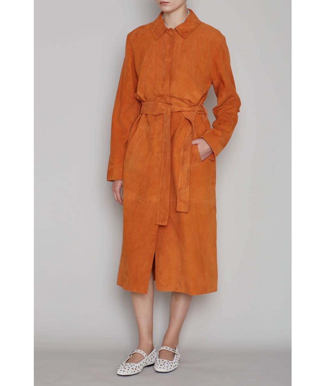 ICEBERG Оранжевый замшевый тренч/плащ, фото 2