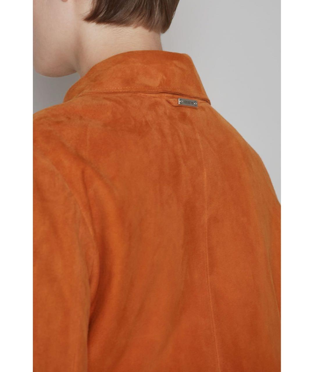 ICEBERG Оранжевый замшевый тренч/плащ, фото 5