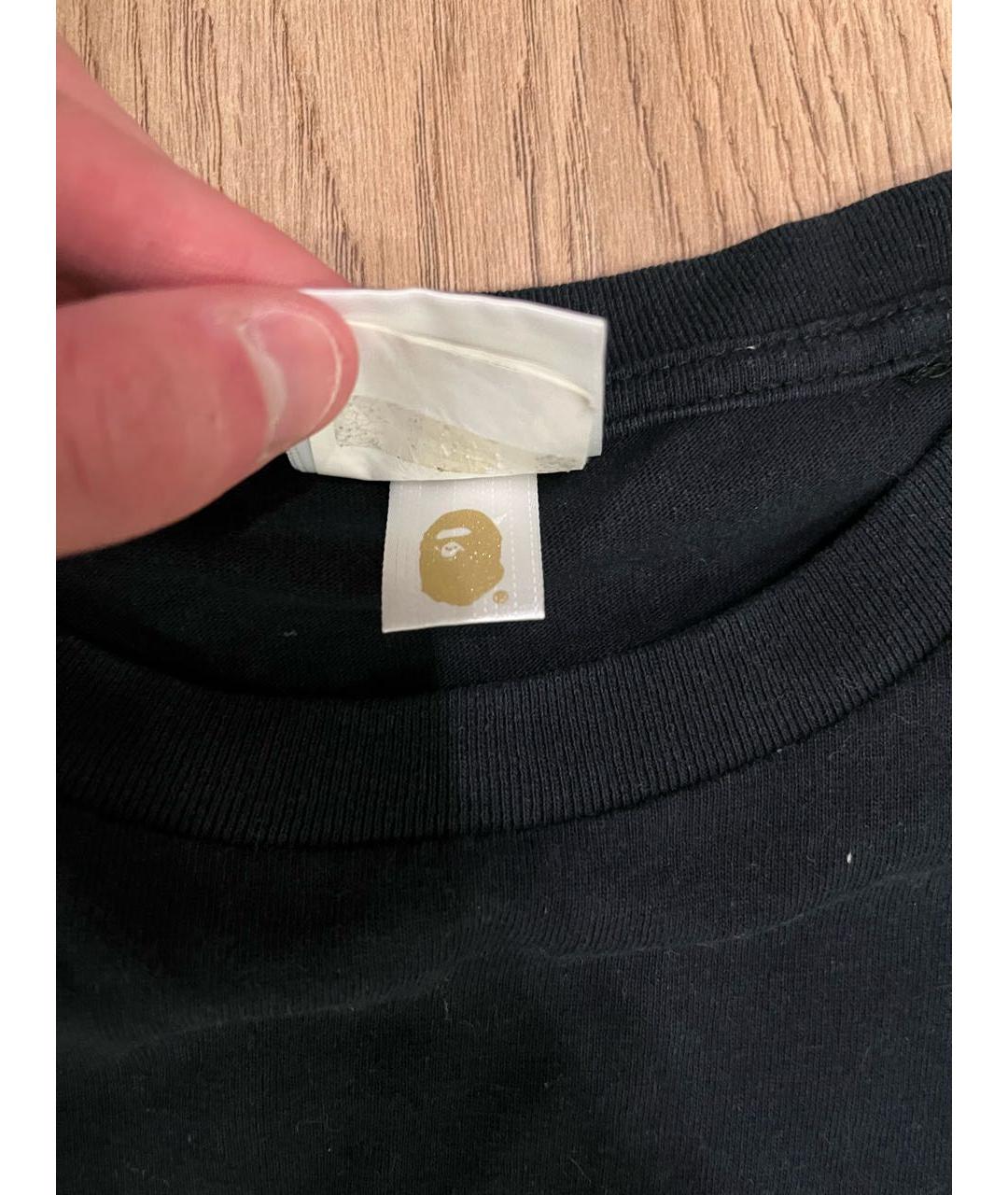 BAPE Черная хлопковая футболка, фото 5