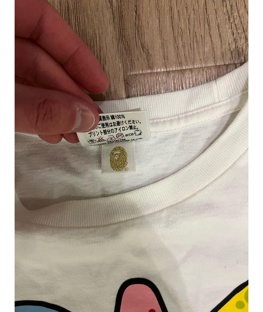 BAPE Белая хлопковая футболка, фото 5