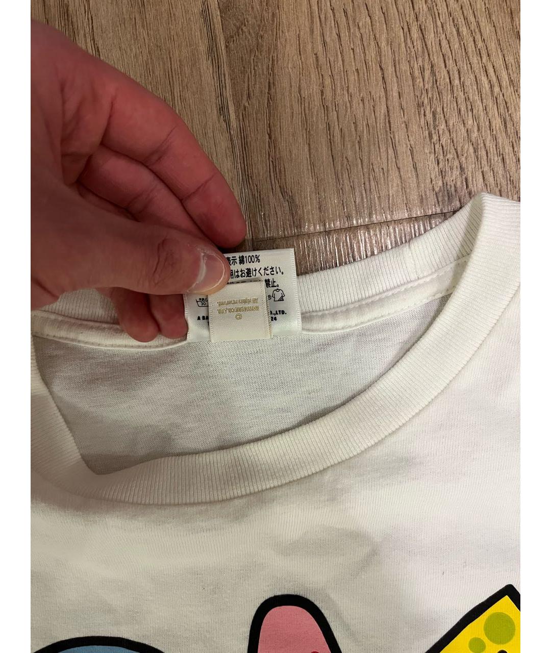 BAPE Белая хлопковая футболка, фото 6