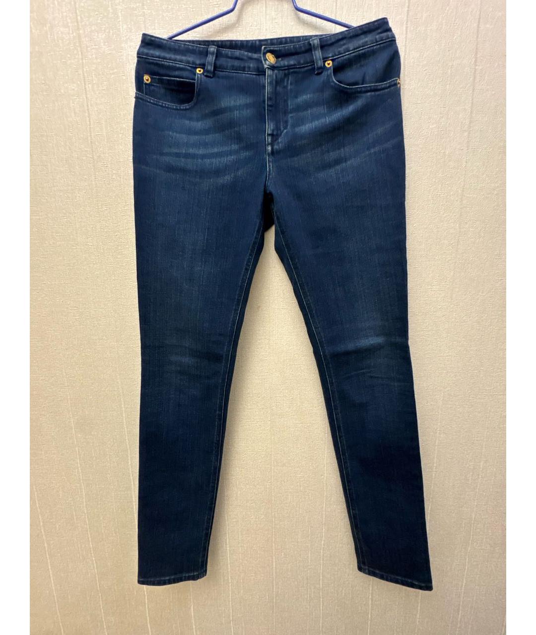 LOUIS VUITTON Темно-синие хлопко-эластановые джинсы слим, фото 6