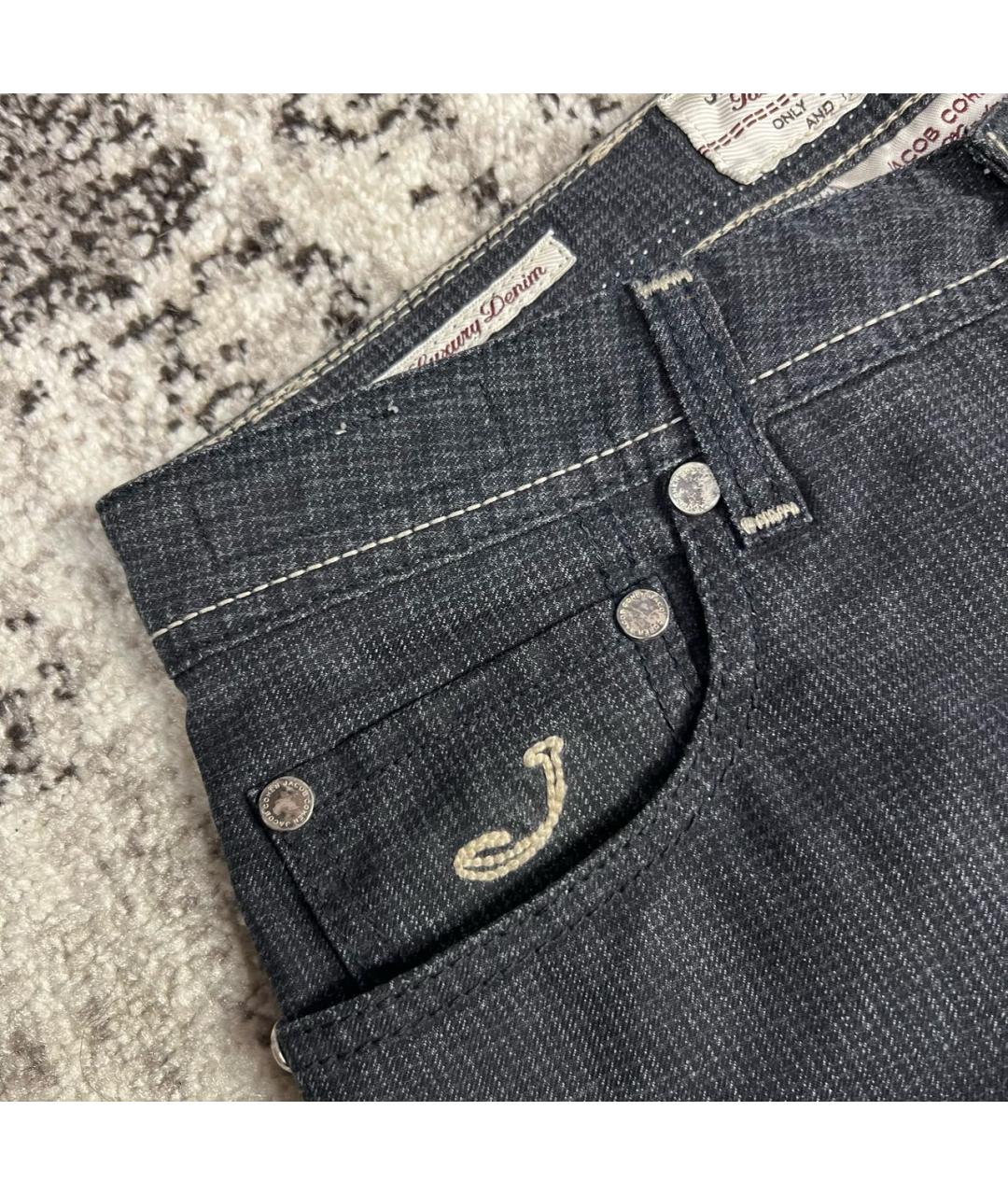 JACOB COHEN Серые хлопковые повседневные брюки, фото 3