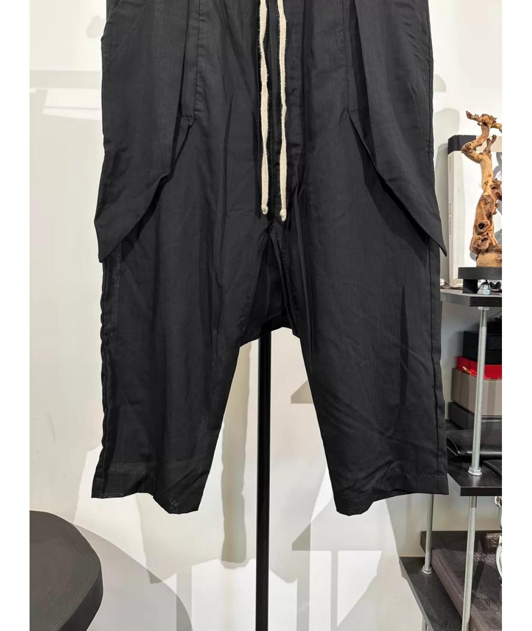 RICK OWENS Черные повседневные брюки, фото 3