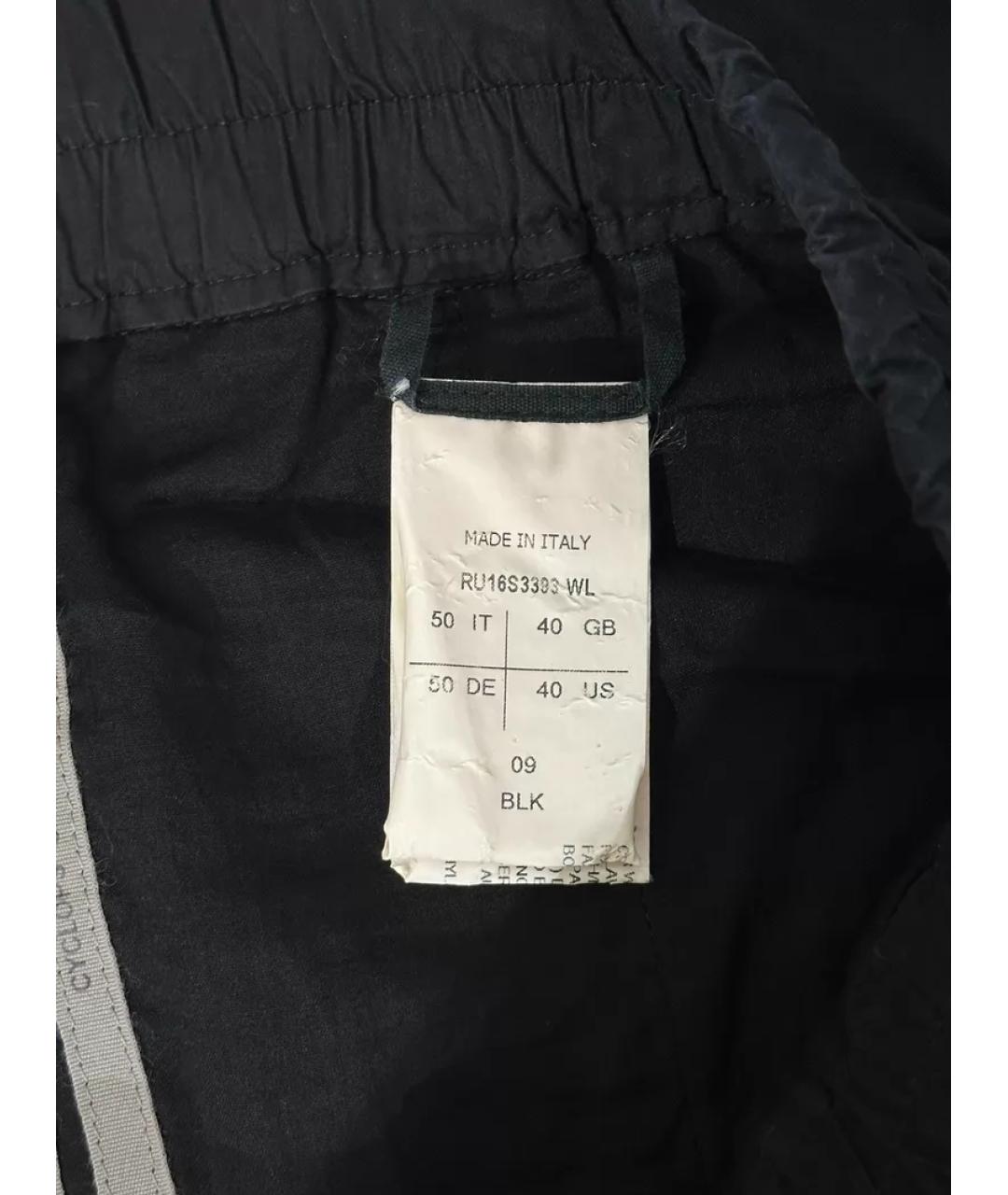 RICK OWENS Черные повседневные брюки, фото 7