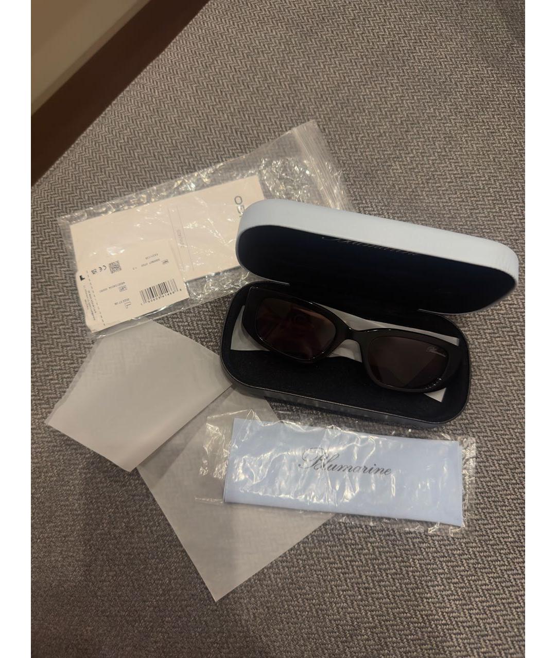 BLUMARINE Черные пластиковые солнцезащитные очки, фото 2