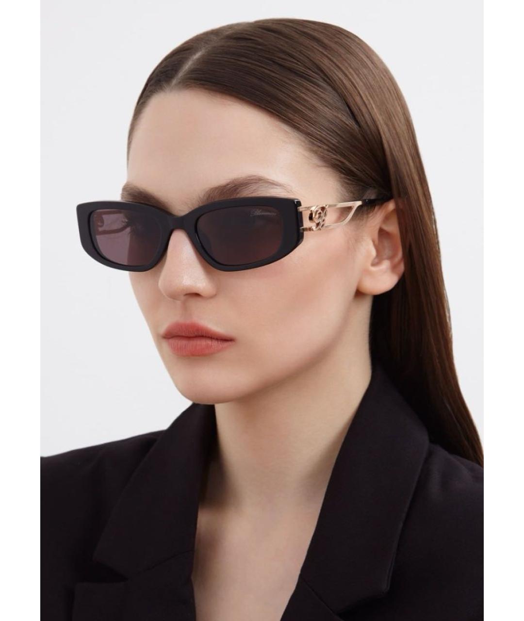 BLUMARINE Черные пластиковые солнцезащитные очки, фото 4
