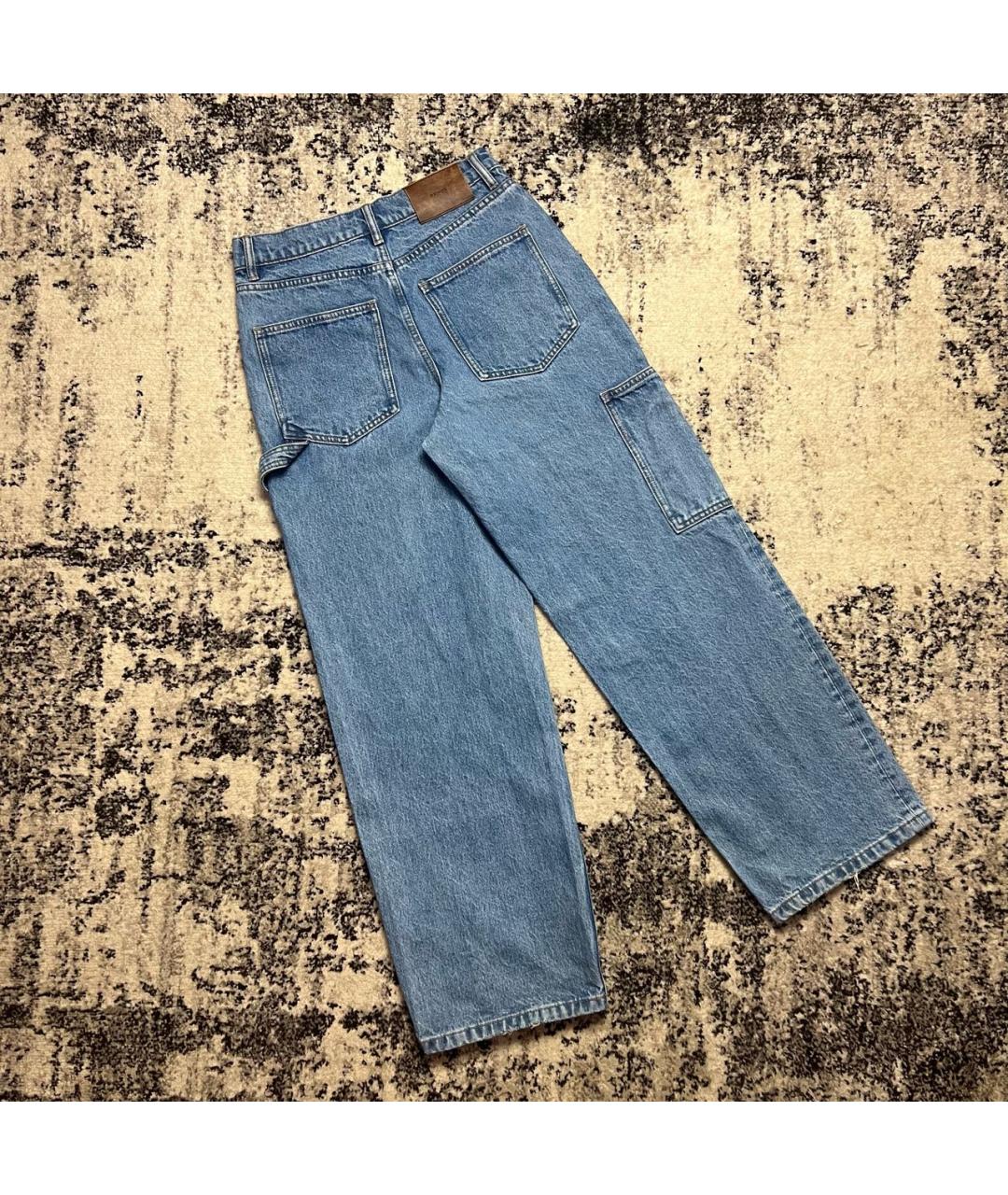 12 STOREEZ Голубые хлопковые прямые джинсы, фото 7