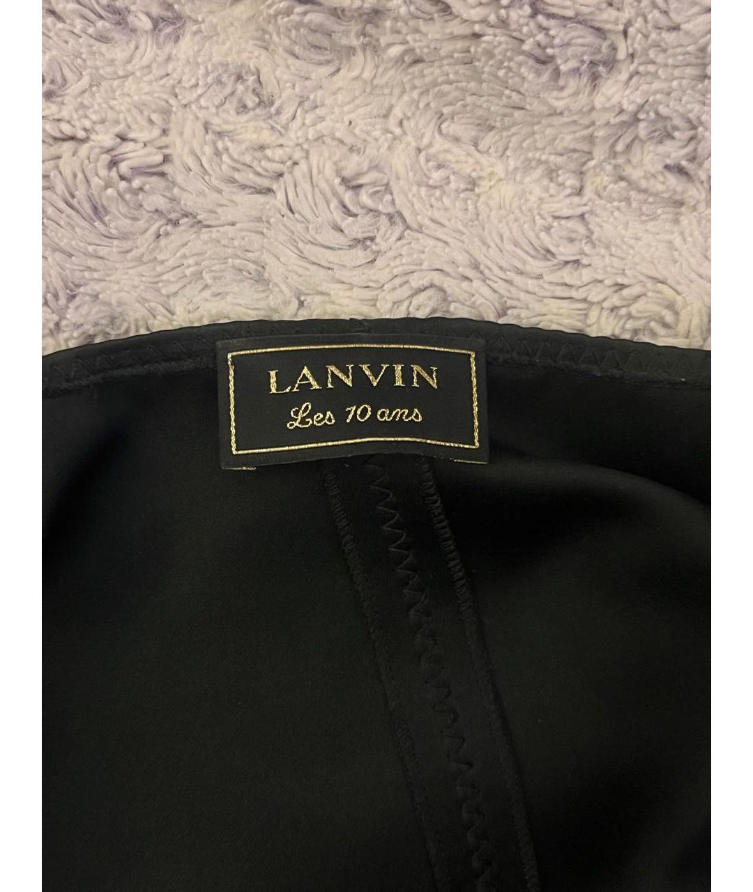 LANVIN Черное полиэстеровое коктейльное платье, фото 5