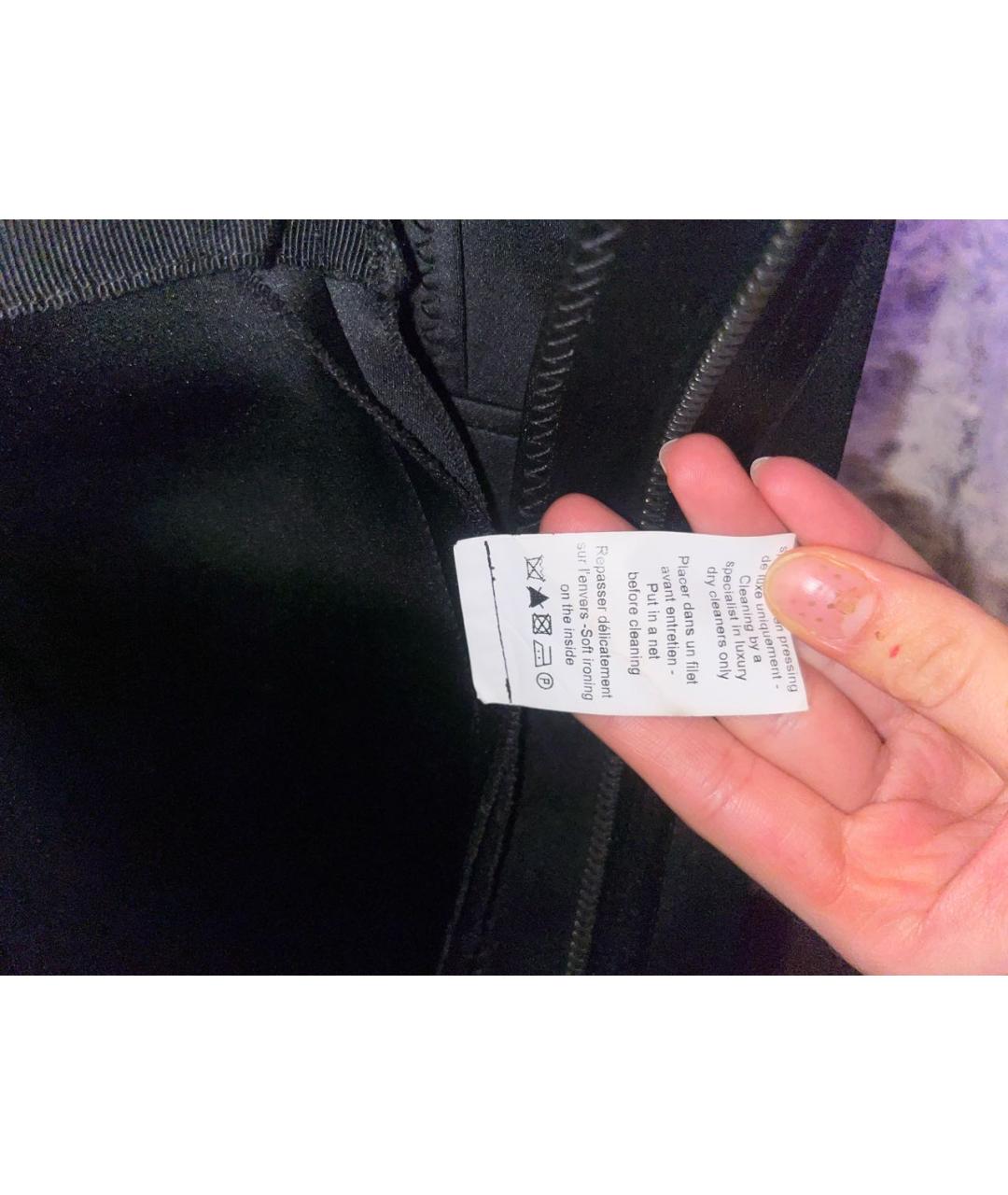 LANVIN Черное полиэстеровое коктейльное платье, фото 7