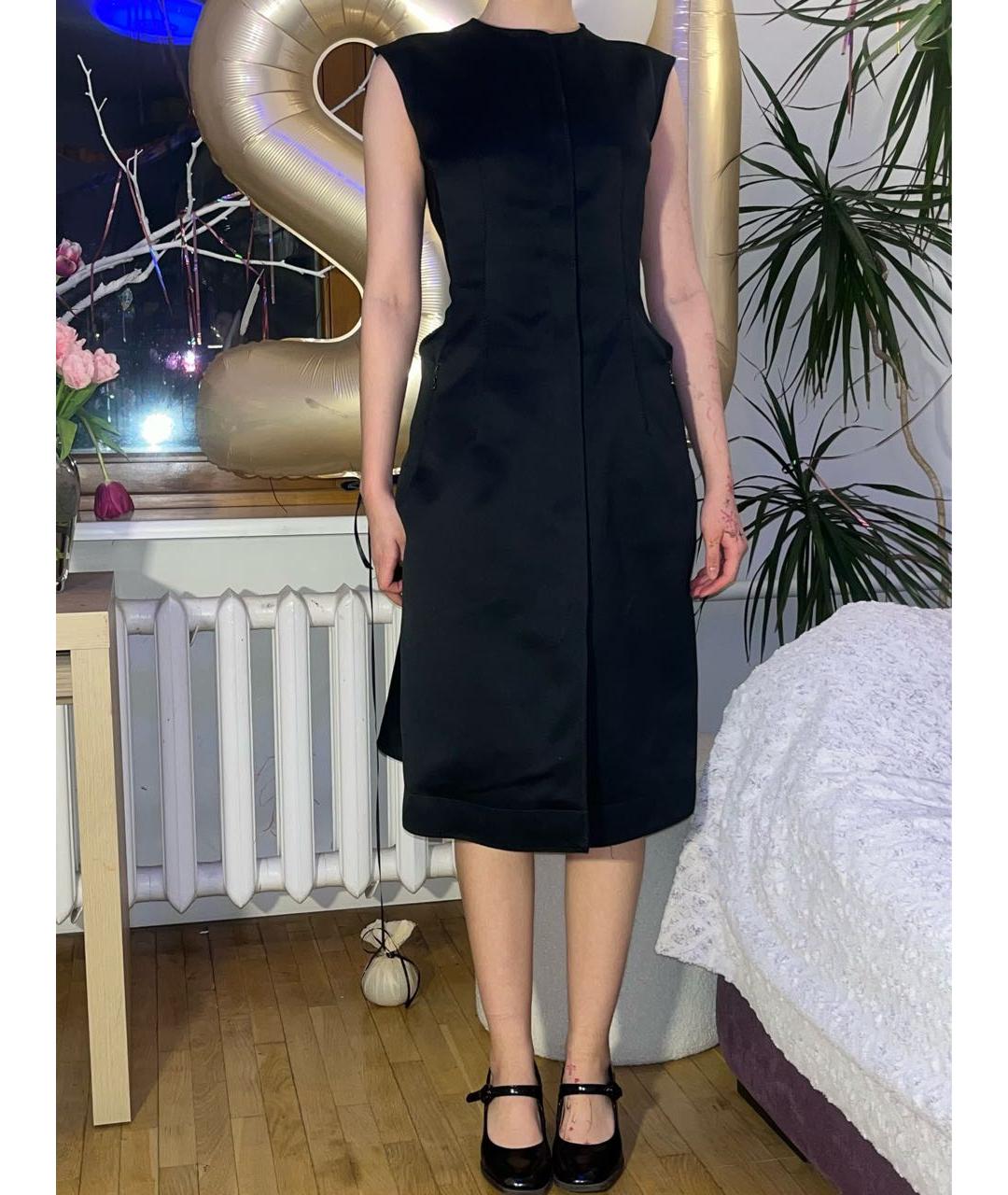 LANVIN Черное полиэстеровое коктейльное платье, фото 2