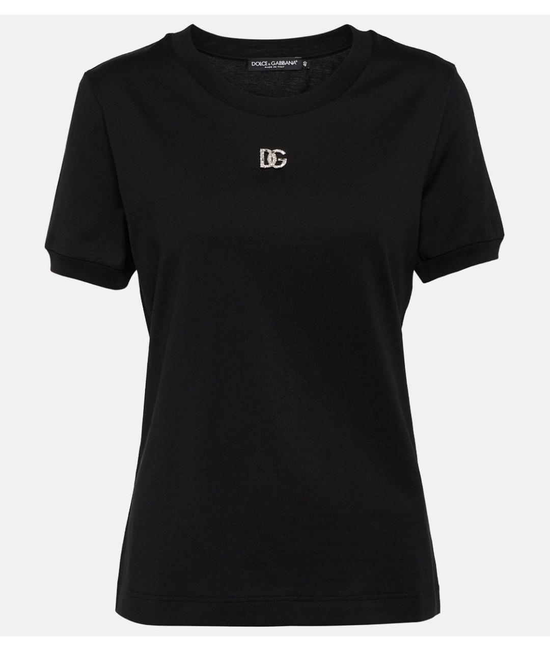 DOLCE&GABBANA Черная хлопковая футболка, фото 1