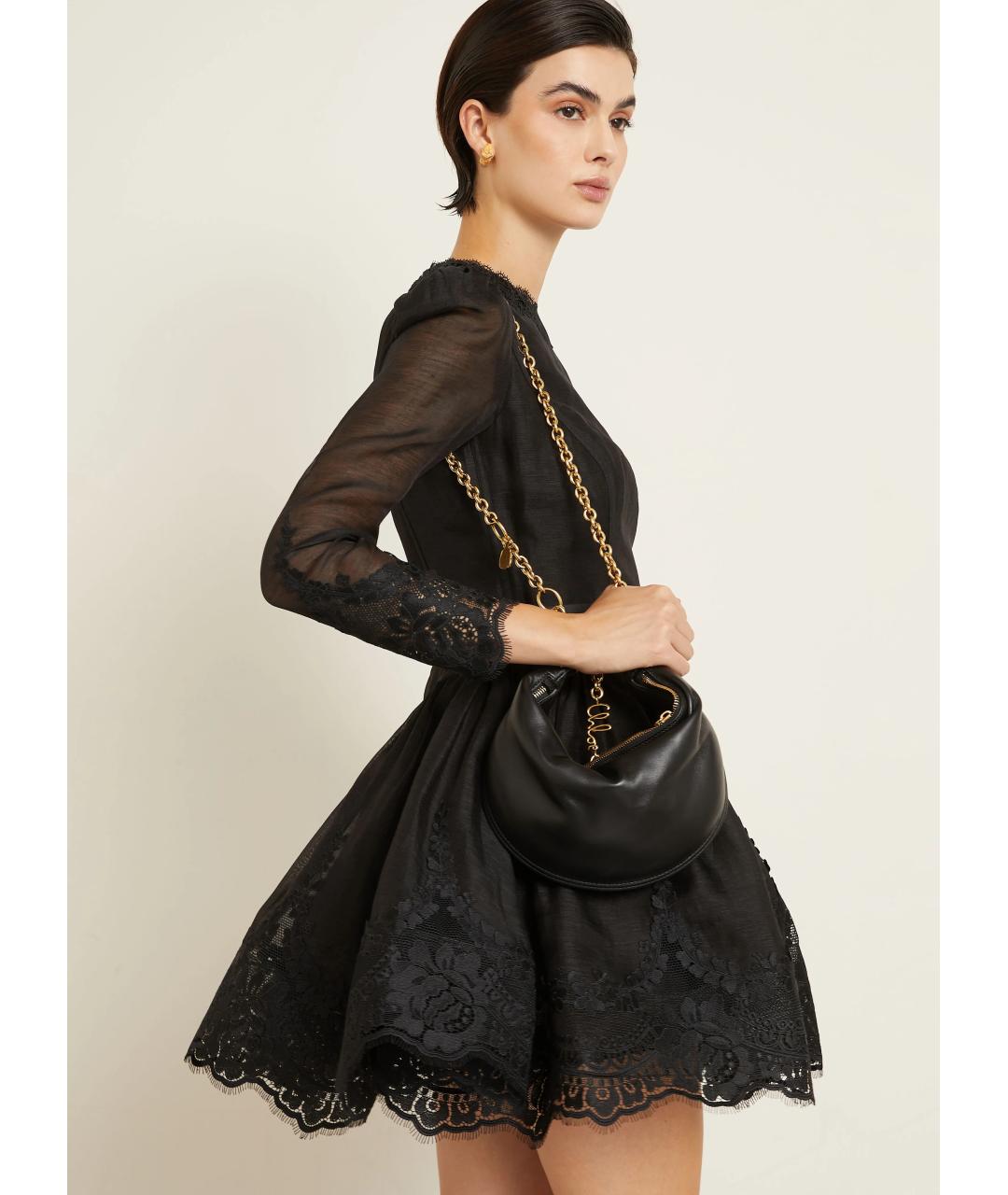 ZIMMERMANN Черное льняное коктейльное платье, фото 4