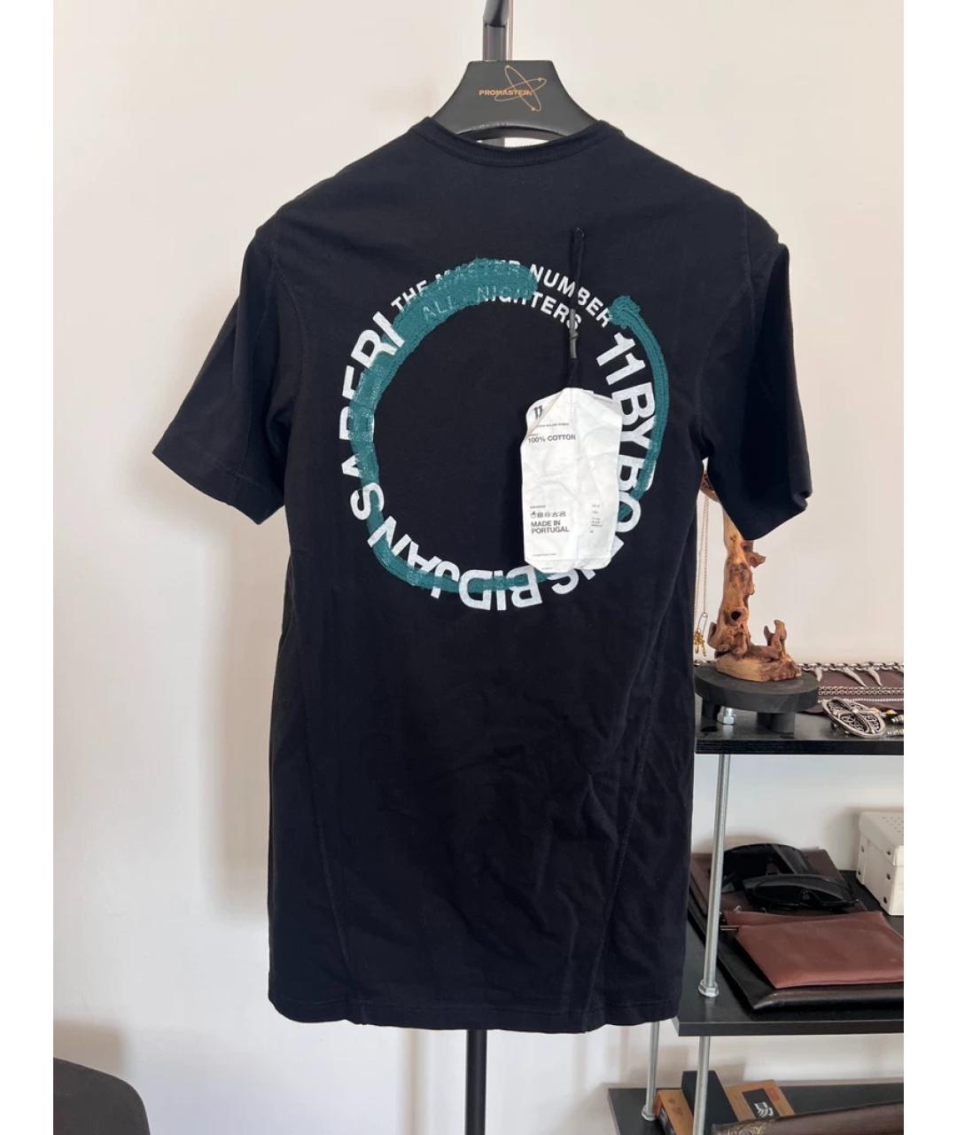 BORIS BIDJAN Черная хлопковая футболка, фото 6