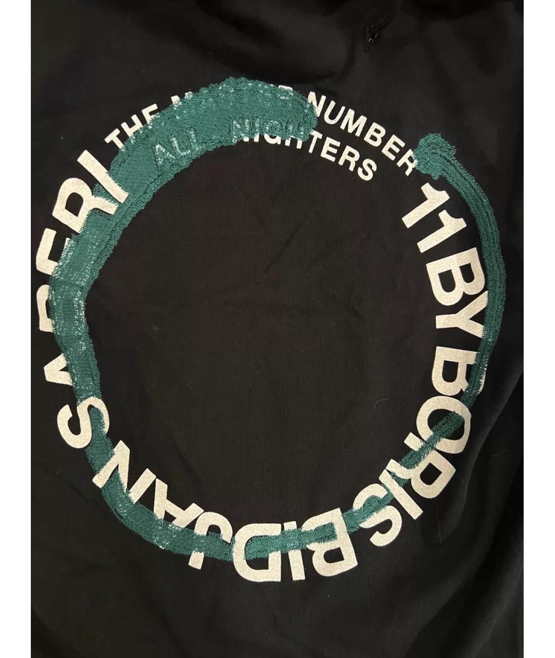 BORIS BIDJAN Черная хлопковая футболка, фото 2