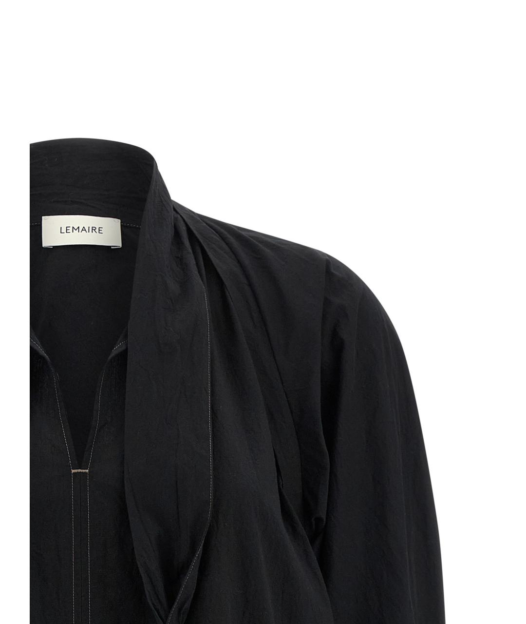 LEMAIRE Черная хлопковая блузы, фото 3