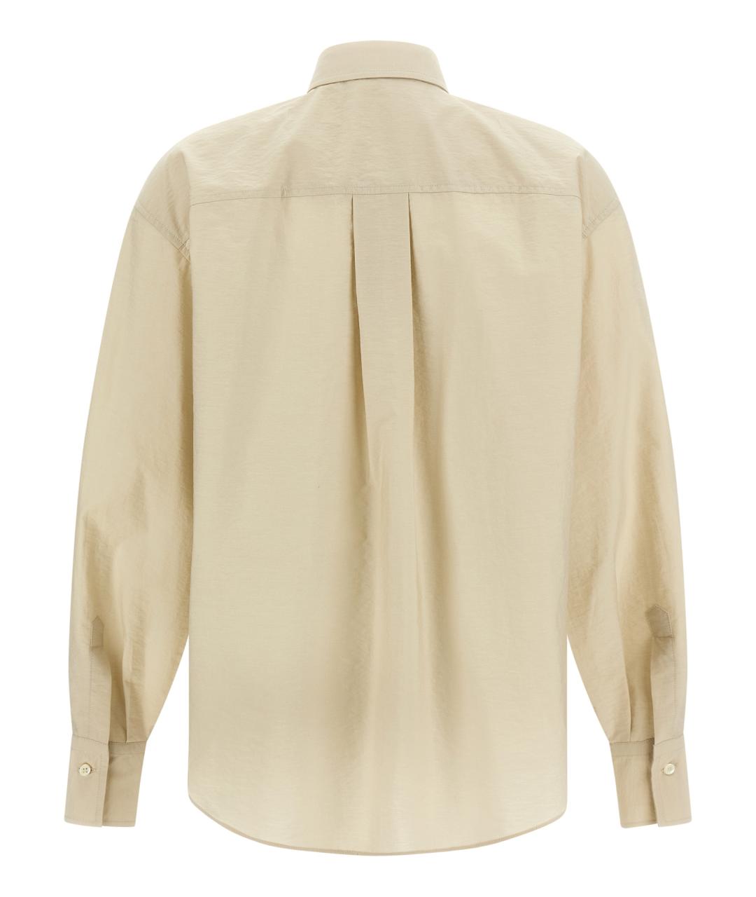 BRUNELLO CUCINELLI Бежевая хлопковая блузы, фото 2
