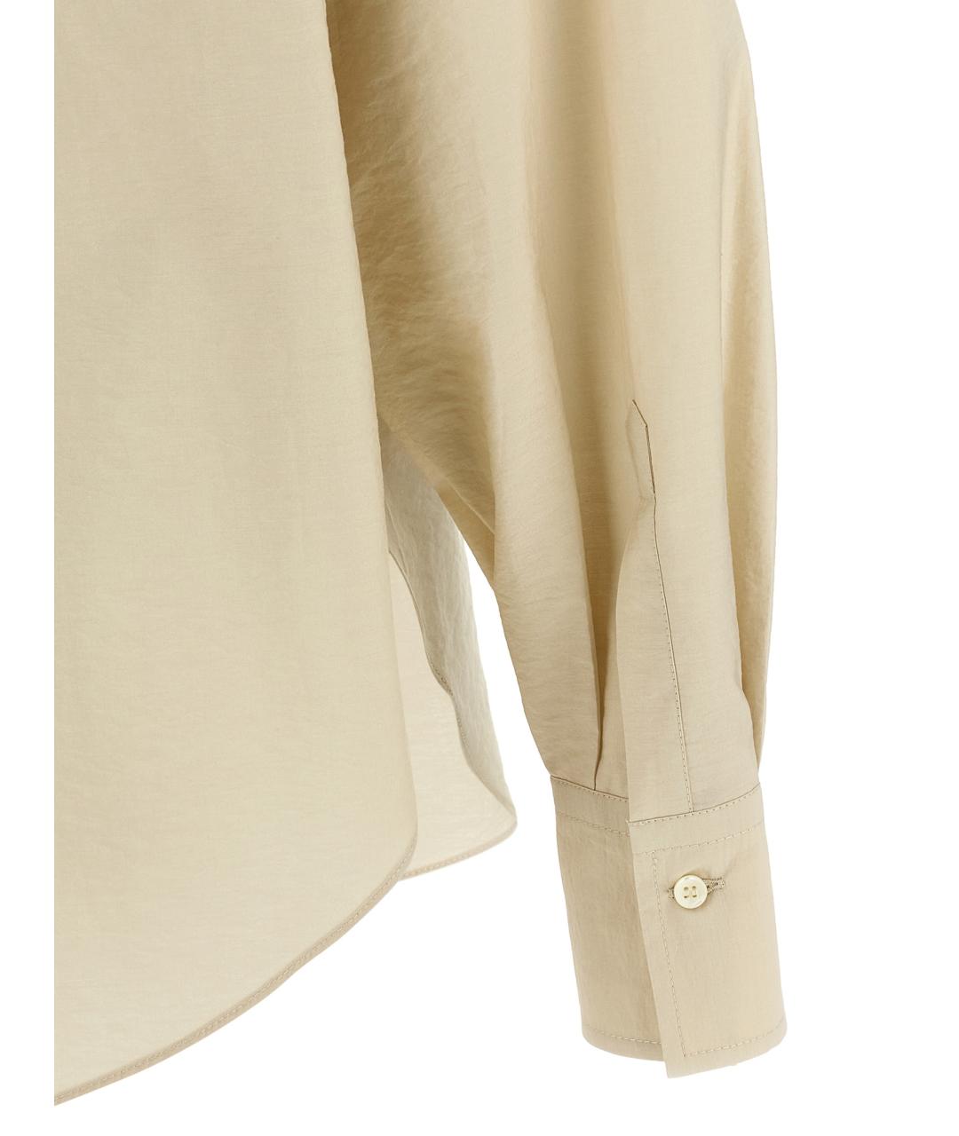 BRUNELLO CUCINELLI Бежевая хлопковая блузы, фото 4
