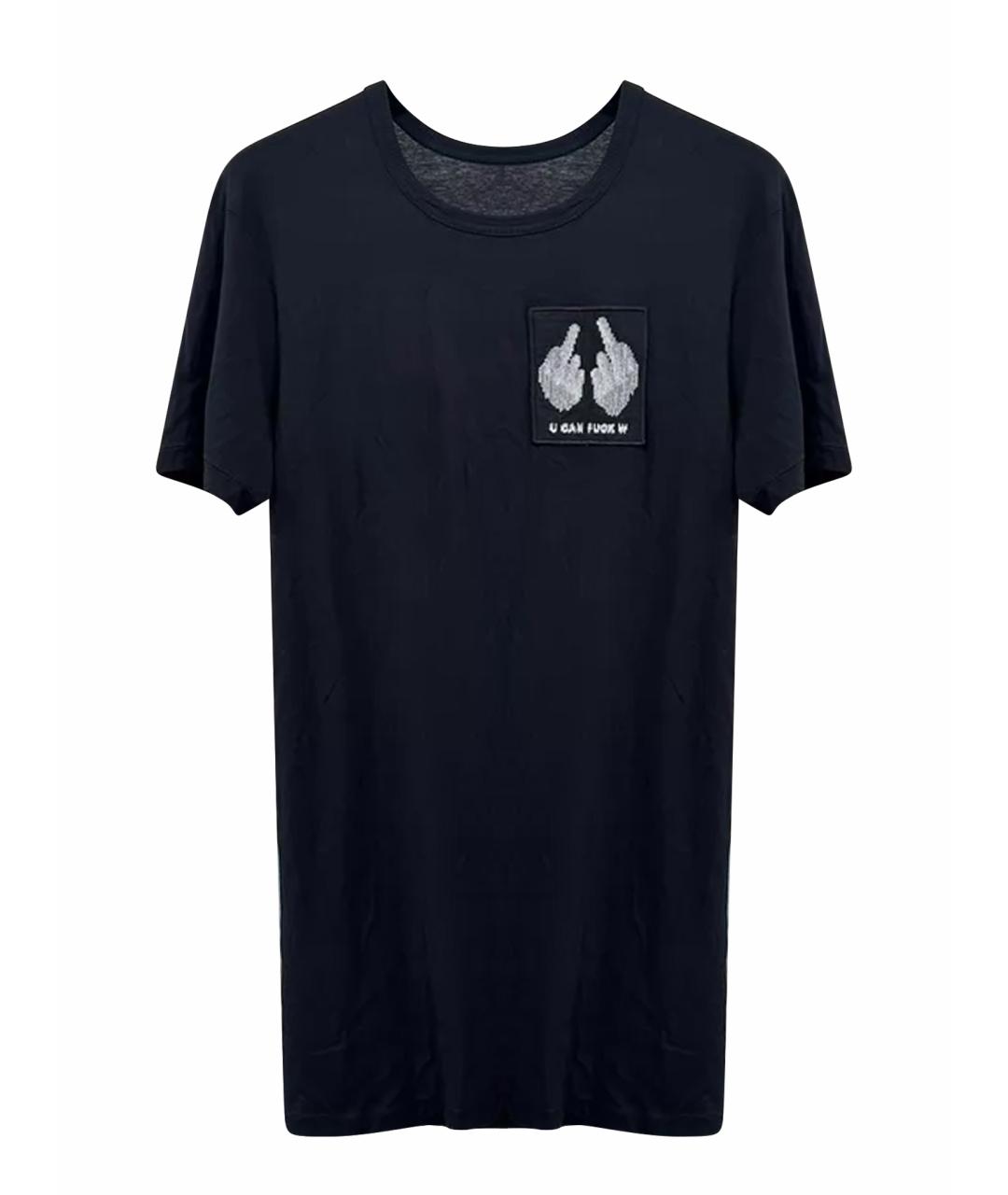 BORIS BIDJAN Черная хлопковая футболка, фото 1