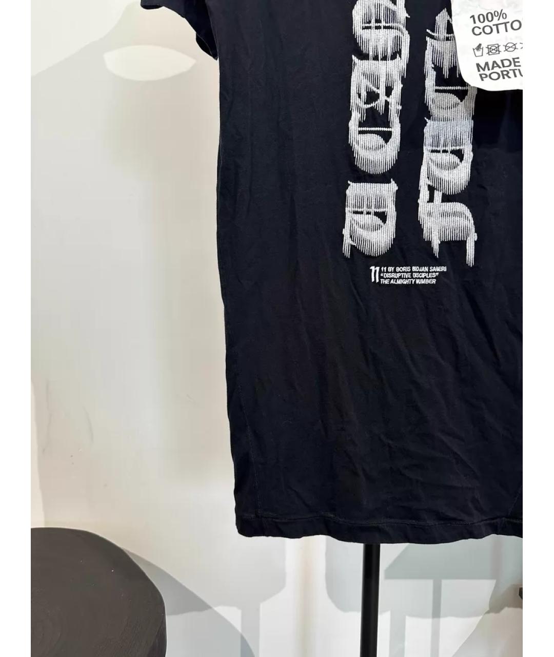 BORIS BIDJAN Черная хлопковая футболка, фото 4