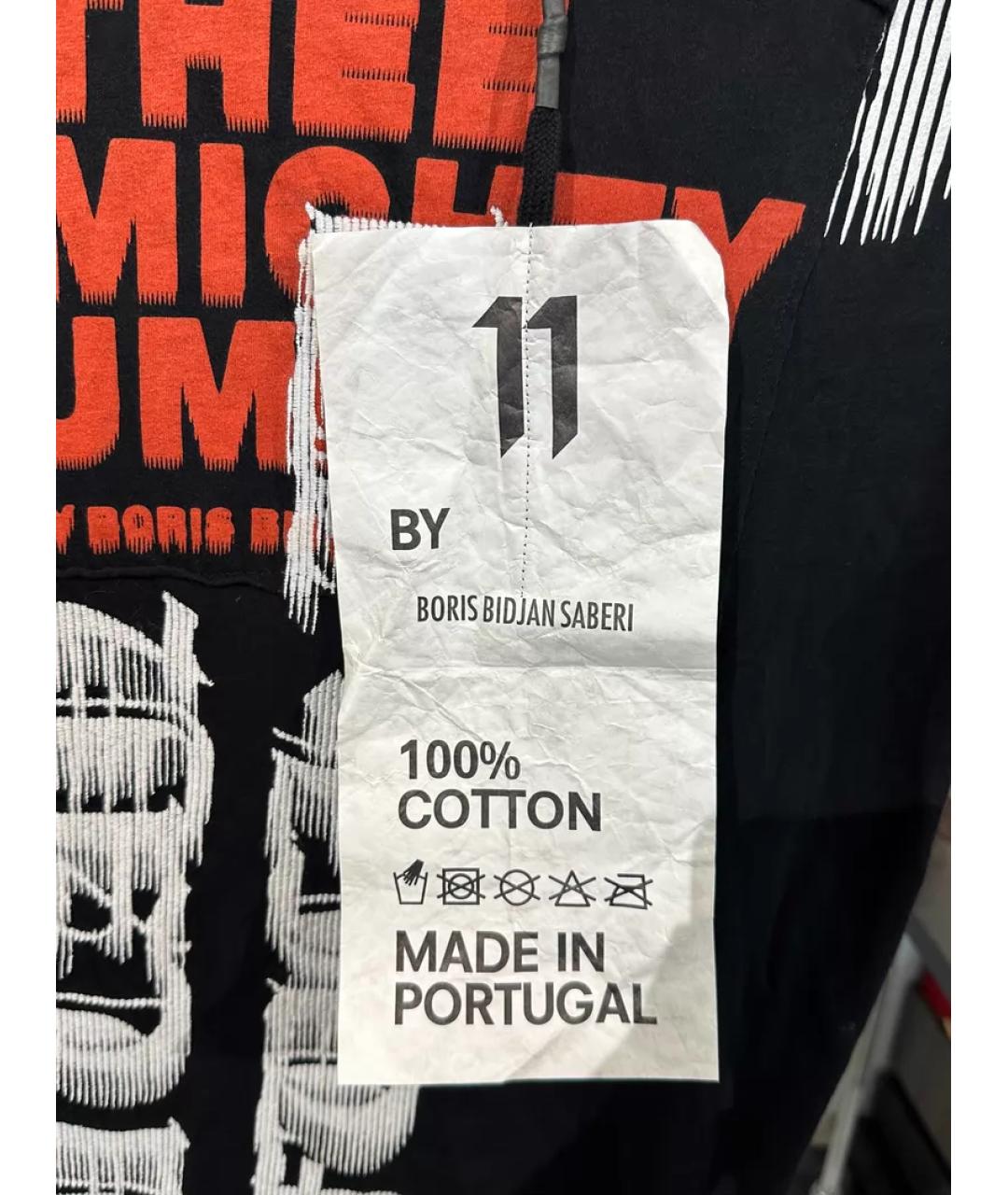 BORIS BIDJAN Черная хлопковая футболка, фото 8