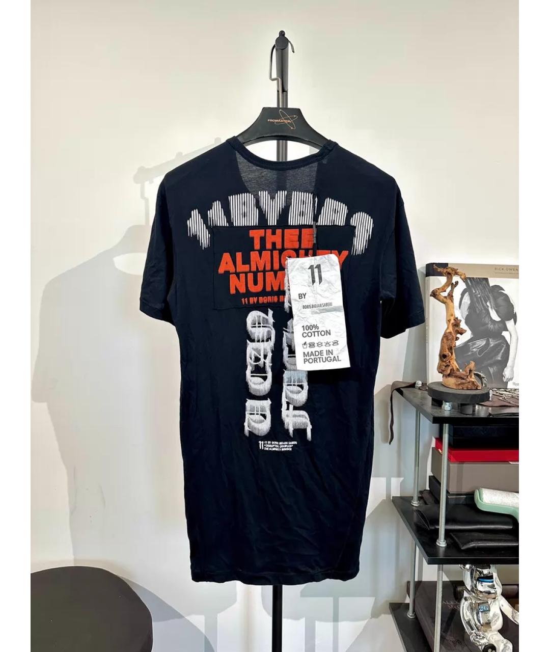 BORIS BIDJAN Черная хлопковая футболка, фото 9