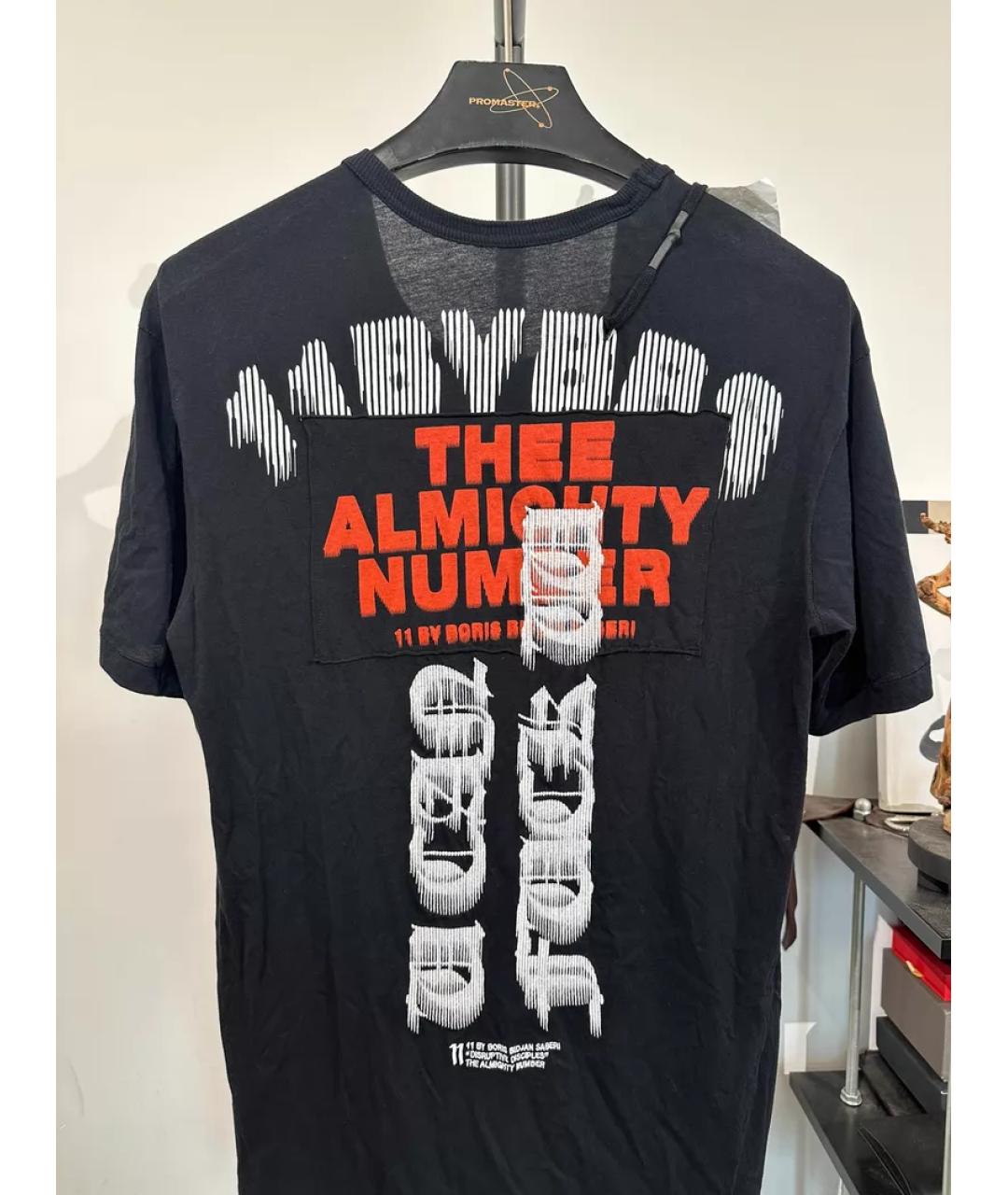 BORIS BIDJAN Черная хлопковая футболка, фото 2