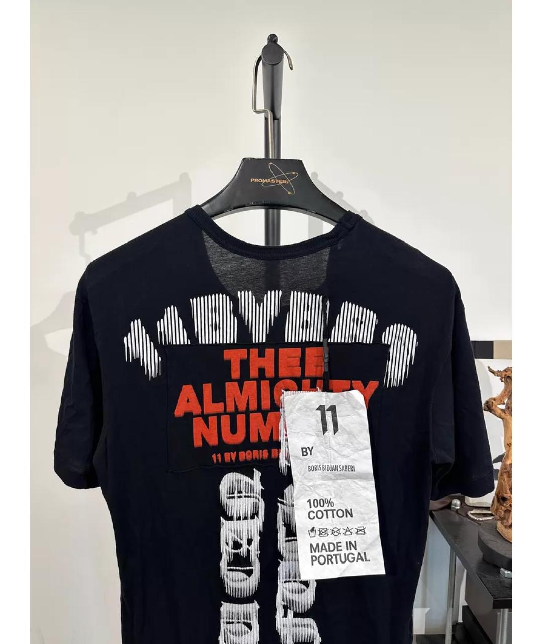 BORIS BIDJAN Черная хлопковая футболка, фото 3