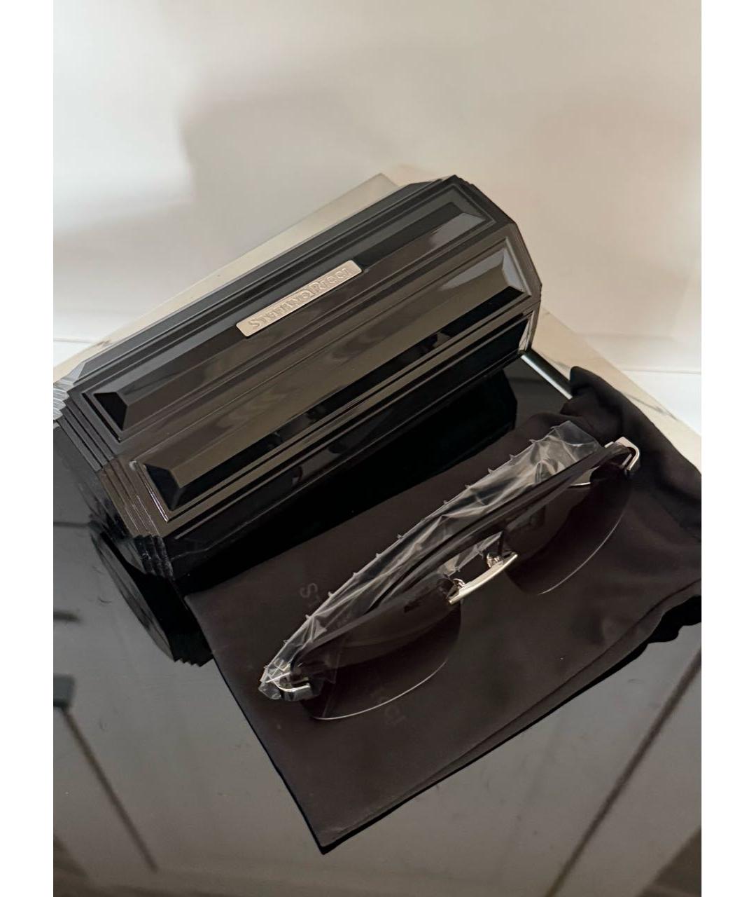 STEFANO RICCI Черные деревянные солнцезащитные очки, фото 7