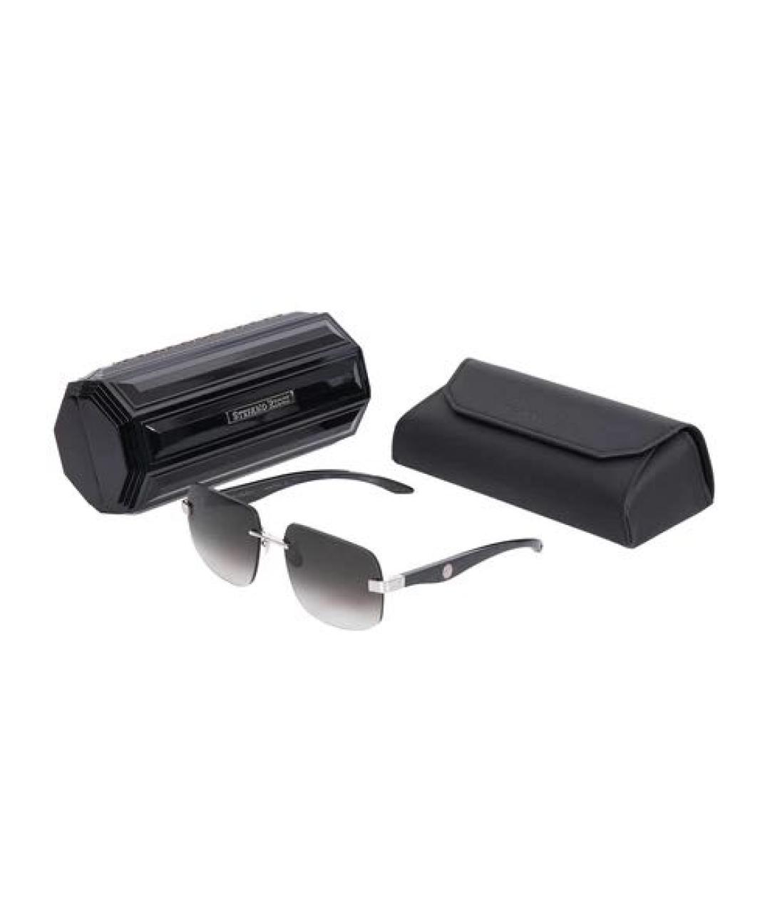 STEFANO RICCI Черные деревянные солнцезащитные очки, фото 2