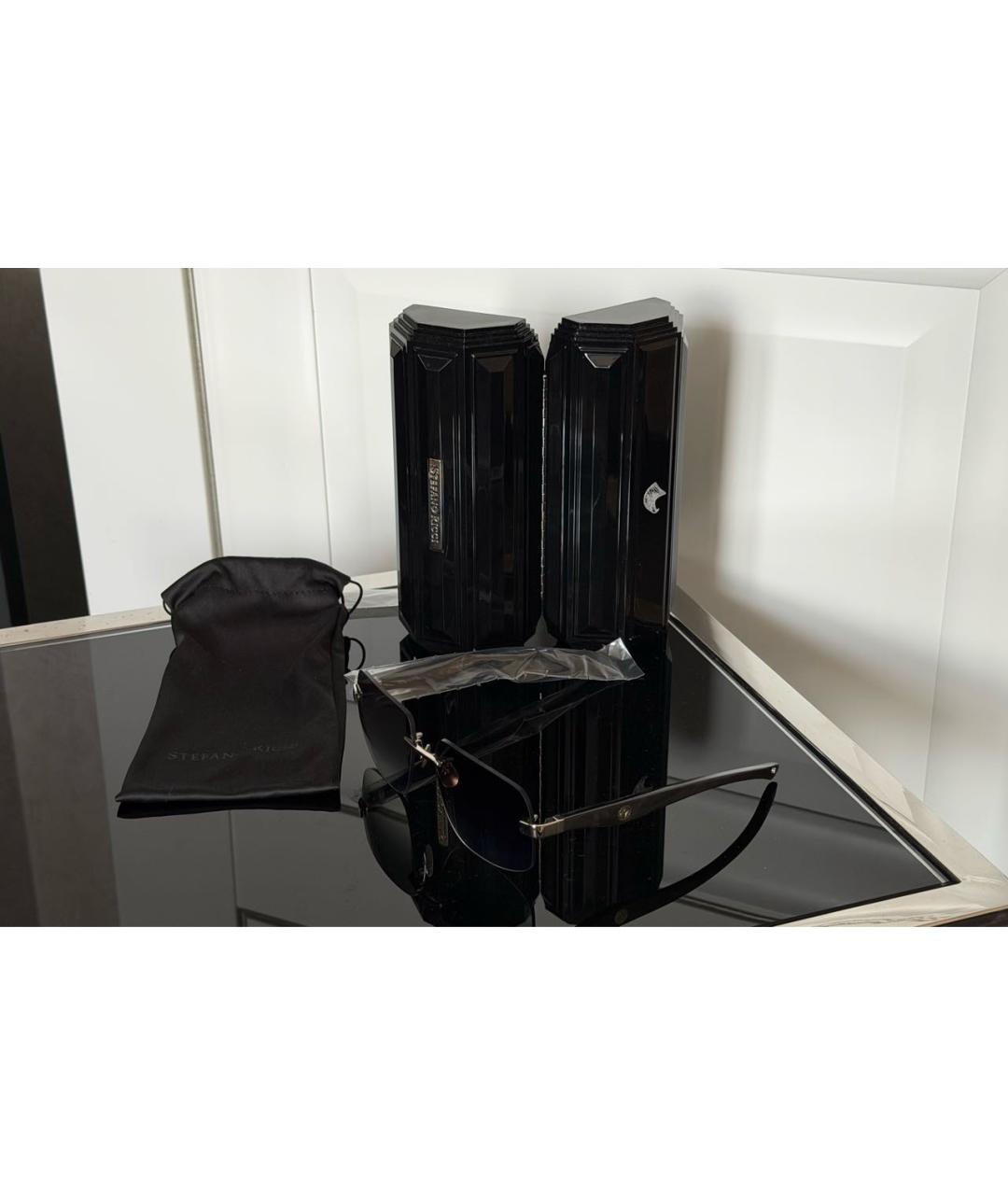 STEFANO RICCI Черные деревянные солнцезащитные очки, фото 5