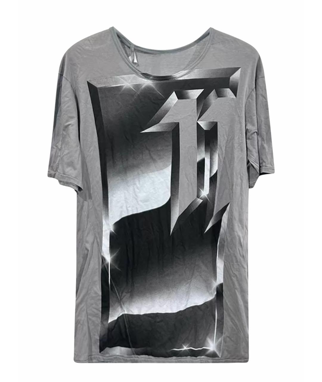 BORIS BIDJAN Серая хлопковая футболка, фото 1