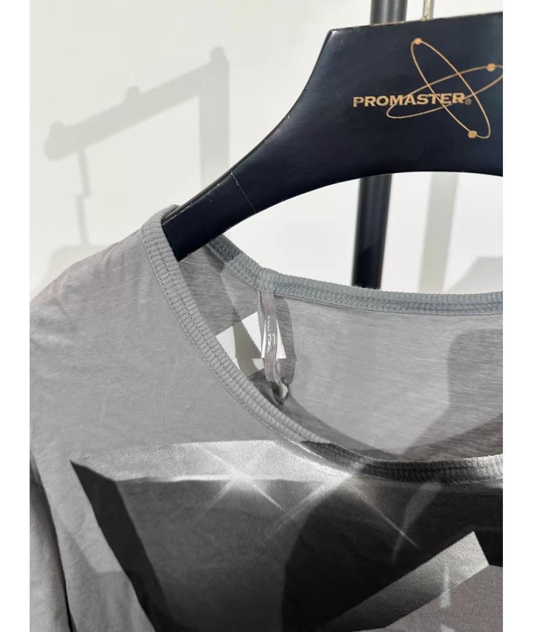 BORIS BIDJAN Серая хлопковая футболка, фото 4