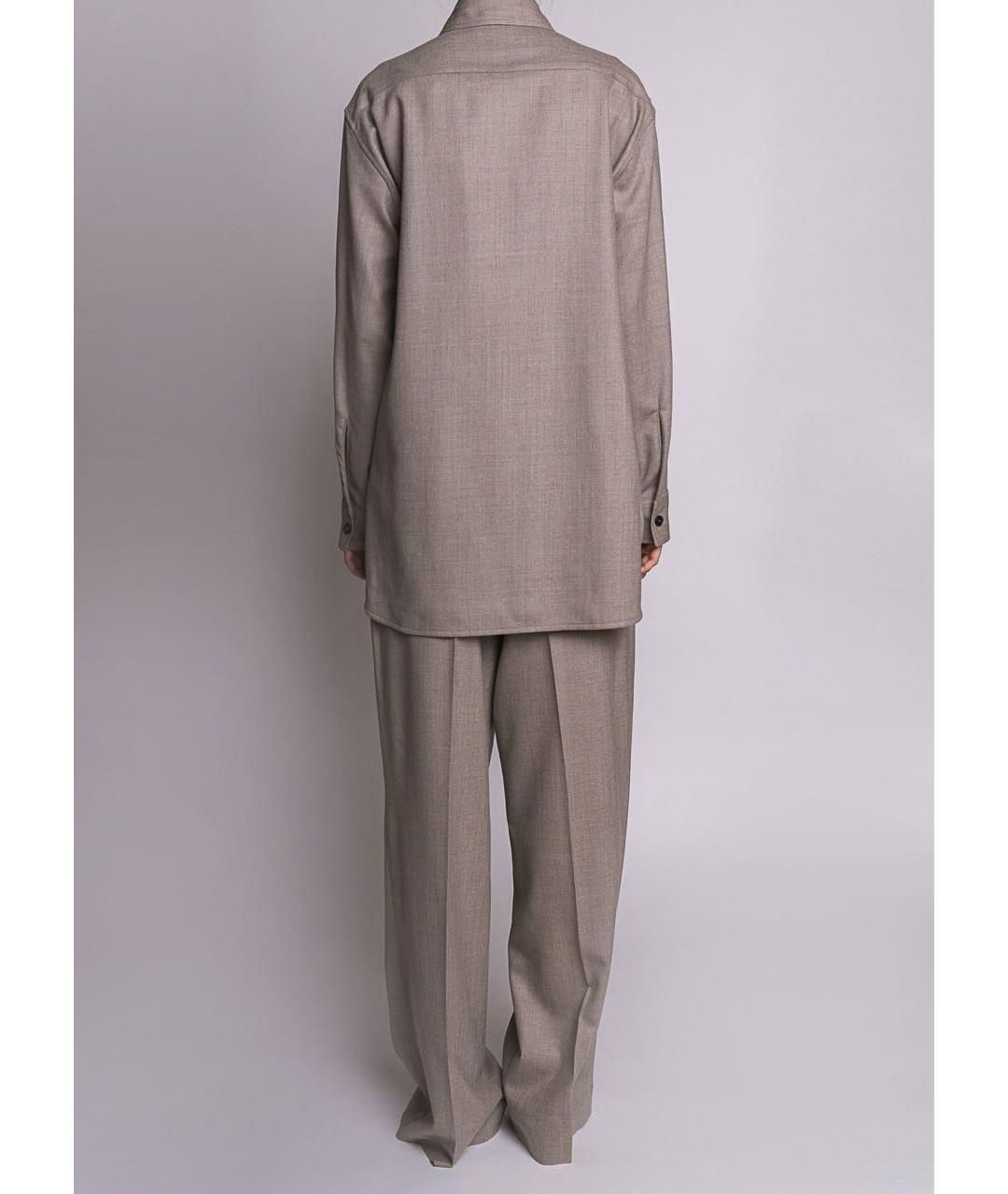 ERIKA CAVALLINI Бежевый шерстяной костюм с брюками, фото 5