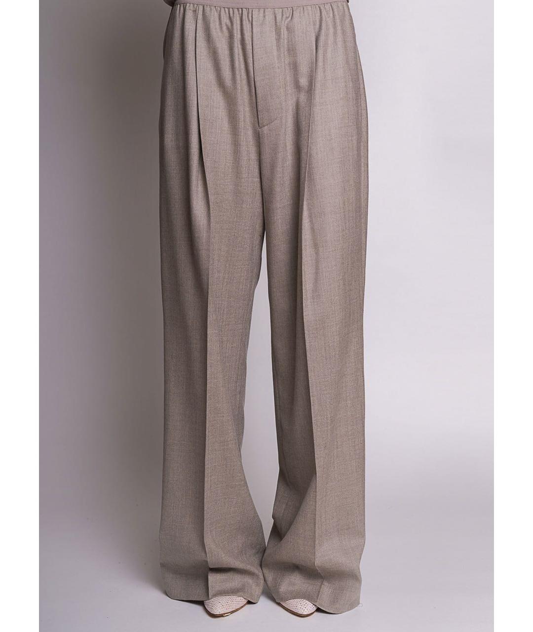 ERIKA CAVALLINI Бежевый шерстяной костюм с брюками, фото 6