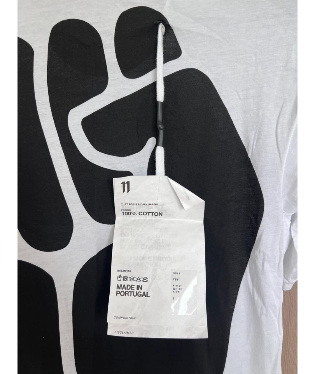 11 BY BORIS BIDJAN SABERI Белая хлопковая футболка, фото 4