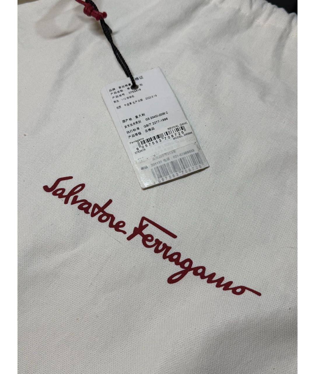 FERRAGAMO Коричневый кожаный портфель, фото 7