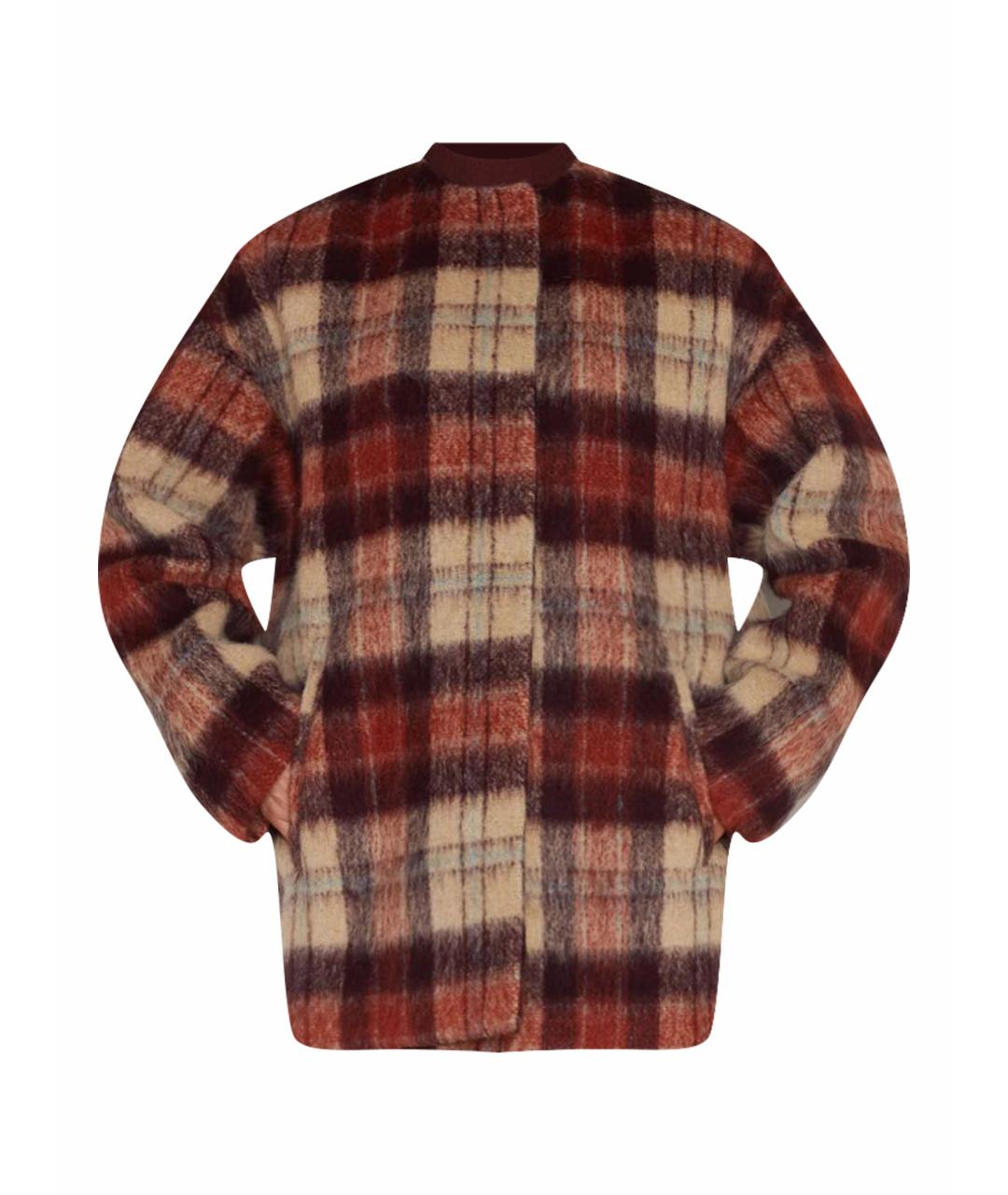 NO. 21 Бордовое шерстяное пальто, фото 1