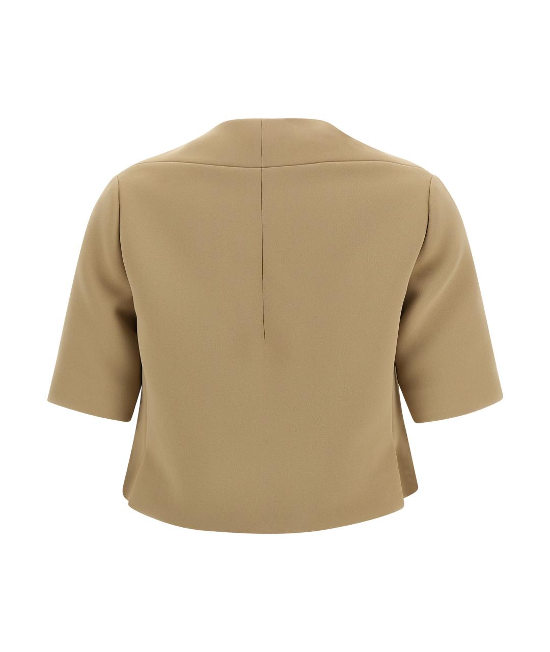 KHAITE Бежевый полиэстеровый жакет/пиджак, фото 2