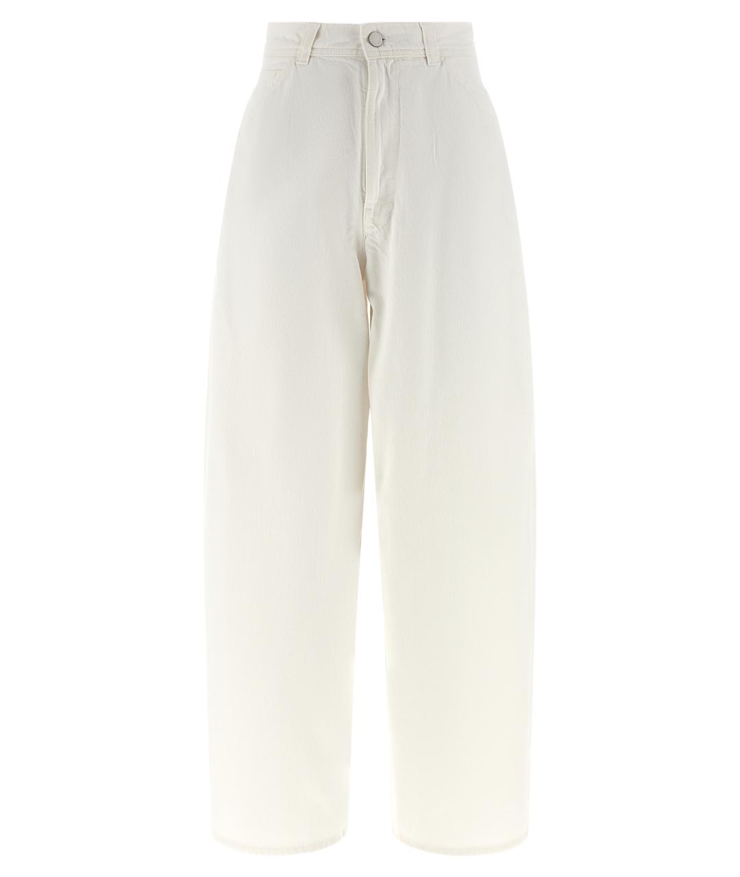 LEMAIRE Белые хлопковые прямые джинсы, фото 1