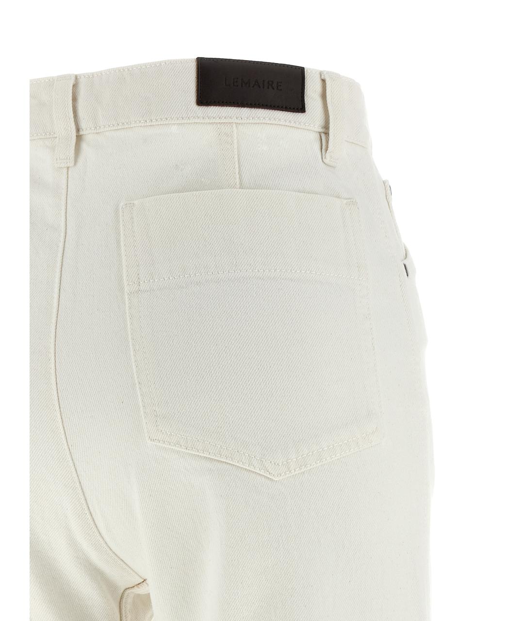 LEMAIRE Белые хлопковые прямые джинсы, фото 4