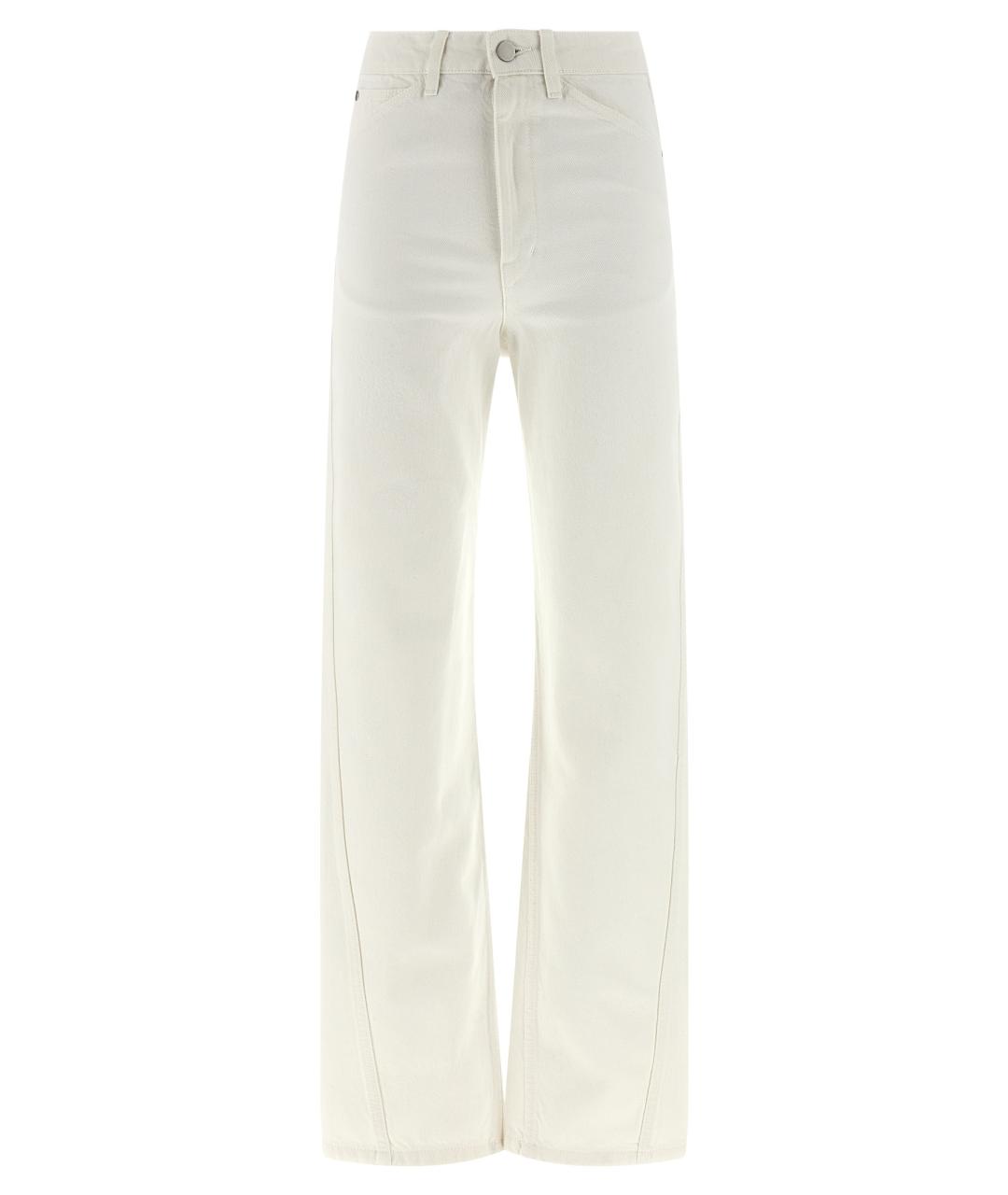 LEMAIRE Белые хлопковые прямые джинсы, фото 1