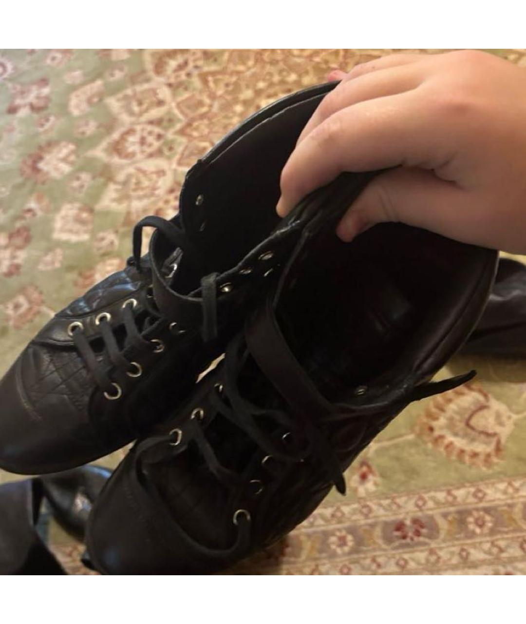 CHRISTIAN DIOR Черные кожаные кроссовки, фото 4