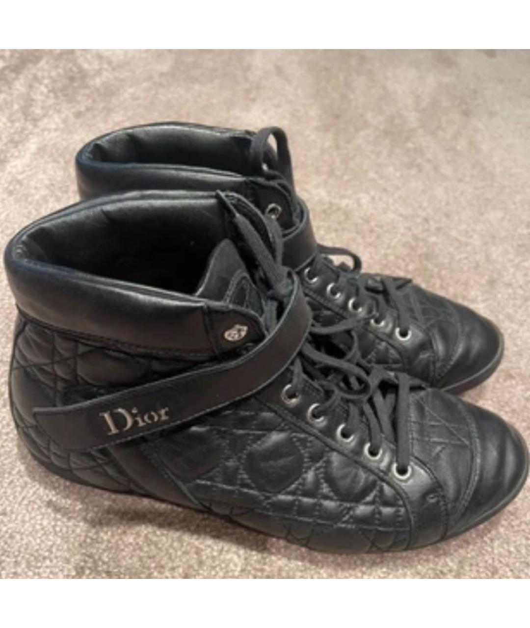 CHRISTIAN DIOR Черные кожаные кроссовки, фото 2